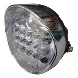 Faro Delantero Optica Redondo Led 12 Volt 19 Cm Ap Motos