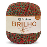 Barbante Colorido Euroroma 6 Brilho Ouro 400g Tricô Crochê