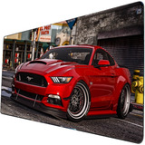 Mouse Pad Grande Mustang Rojo Deportivo De Lujo 40x90cm     