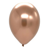 Globos Látex Cromo Metalizados R12 X 10 Cotillón Activarte Color Rose Gold Cromo Cotillón Activarte