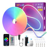 Hifiluz Tiras De Led Luz De Neón 5m Wifi Rgb Con Aplicación Ip68