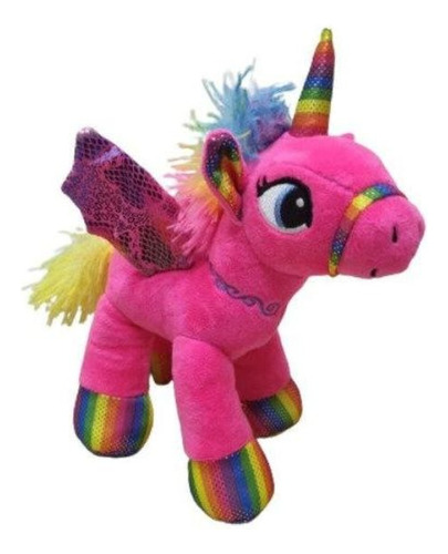 Peluche Unicornio 40cm Grande Poni Con Alas Hermoso