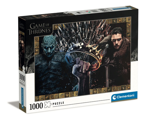 Rompecabezas Game Of Thrones La Corona 1000 Pz Clementoni Italia Jon Snow Night King Iron Crown Juego De Tronos