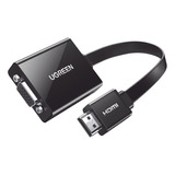 Adaptador Hdmi A Vga 1080p, Audio 3.5 Mm, Con Micro Usb