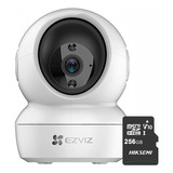 Ezviz Mini Cámara Ptz H6c-plus-256+ Pt Ip 2mp Wifi Con Visión Panorámica 360° Seguimiento Inteligente Ideal Para Uso Interior Y Micro Sd De 256gb Con Audio De Bidireccional H6c