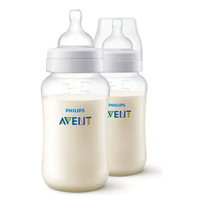 Set 2 Biberones Avent Classic Anticolicos 330ml\u002F11oz Blanco | Envío gratis