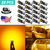 Canbus 20x Amber T10 168 Led Side Marker Trunk Reading D Oad