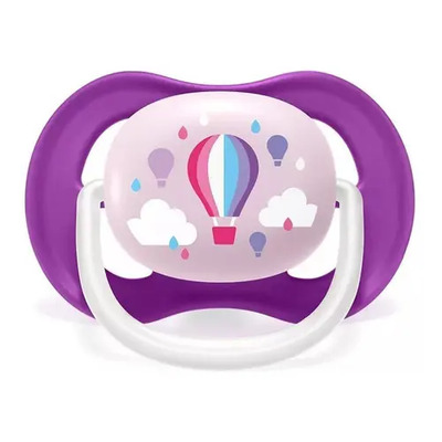 Chupon Ultra Air Happy Avent Philips 6-18 M Globo Scf081/08 Color Rosa Período De Edad 6-18 Meses
