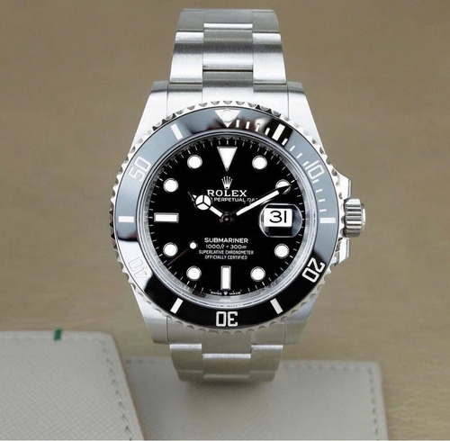 Relógio Rolex Submariner Preto Com Caixa Manual Certificado