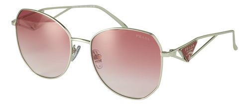 Prada Spr 57ys 1bc-09q Butterfly Shape Silver Pink Gradient