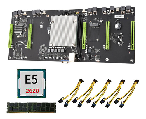 Placa Base De Minería Btc Eth79-x5b Con Cpu E5 2620+8g Ddr3