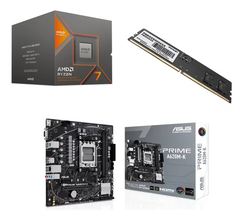 Combo Ryzen 7 8700g + Asus-a620m-k-ddr5 + 8gb 4800mhz Ddr5