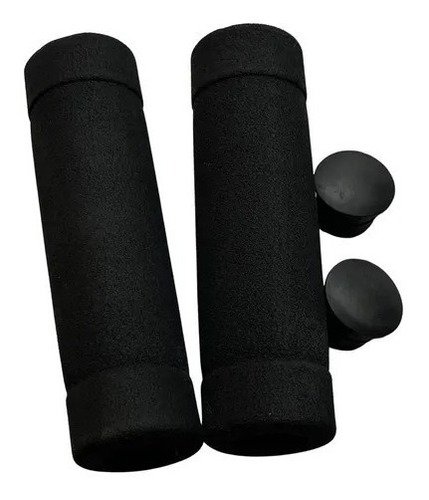 Puños Bicicleta Grips Manoplas Esponja Goma Eva Acolchado Color Negro