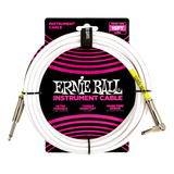 Cable Para Instrum. Ernie Ball 6400 Rect-ang 4,05 Mts Blanco