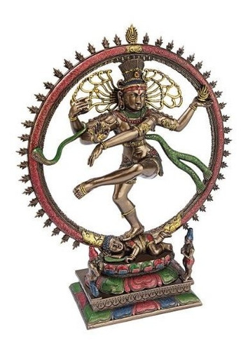 Diseño Toscano Dancing Shiva God Of Cosmic Energy Bronce