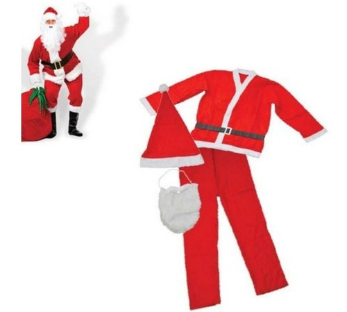 Roupa Papai Noel Completa 5 Peças Natal Natalino Fantasia