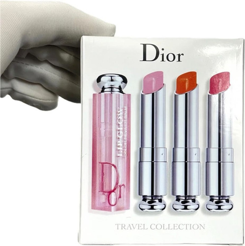 Dior Lip Glow Addict Trio Batons Cores Pink Coral Rosewood
