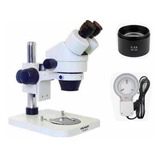 Microscópio Binocular Ak10 + Lente 0.5x Luminária Led