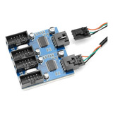 Hub Usb 2.0 Interno 9 Pinos Splitter Para 4 Conexões 25cm