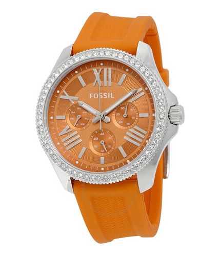 Reloj Pulsera Fossil Am4491 Multi-function Orange Dial