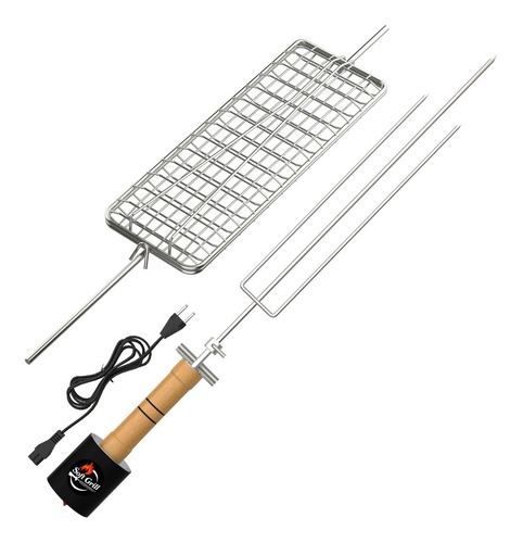 Espeto Giratório Flex Tridente Grelha Soft Grill Premium