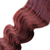 Extensiones Liga Human Hair 100% Natural Rojiza Ondulada 24