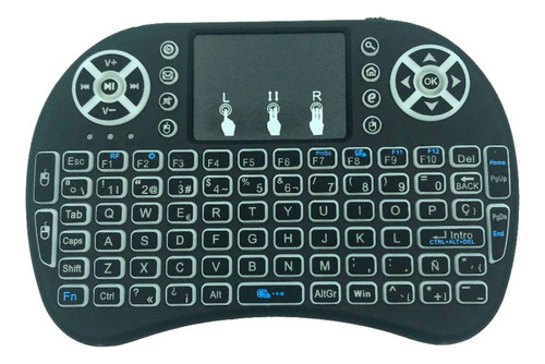 Mini Teclado Inalámbrico Touchpad Smart Tv Retroiluminado