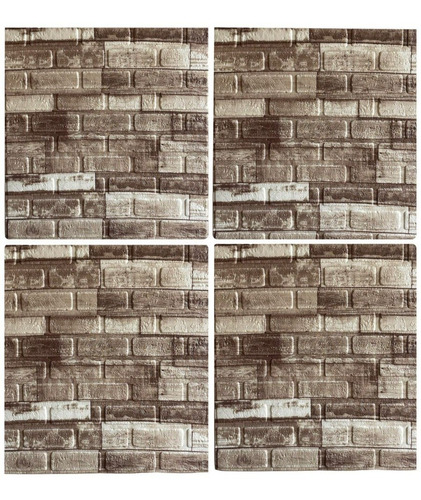 Panel 3d Tapiz C/textura Autoadhesivo .70cmx.69cm  4 Piezas