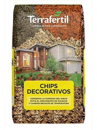 Chips Decorativos Terrafertil Corteza De Pino 50 Lts