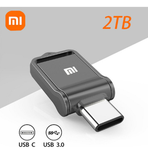 Memoria Usb 2tb Alta Velocidad 3.0 2 En 1 Tipo C Y Usb Xiaom Color Negro