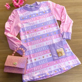 Vestidinho Menina Roupa Infantil Manga Longa Inverno Kukiê