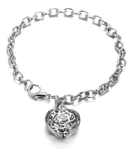 Pulsera Con Swarovski Crystals Heart Charm Hecho En Usa