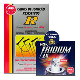 Kit Cabo E Vela Ignição Ngk Iridium Onix Novo Prisma 1.4 8v Spe Flex Scg101x