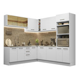 Cocina Integral Esquinera Agata 4.60m Blanco 01