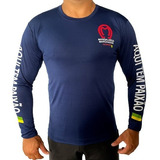 Camisa Country Proteção Uv Mangalarga Marchador Azul Marinho