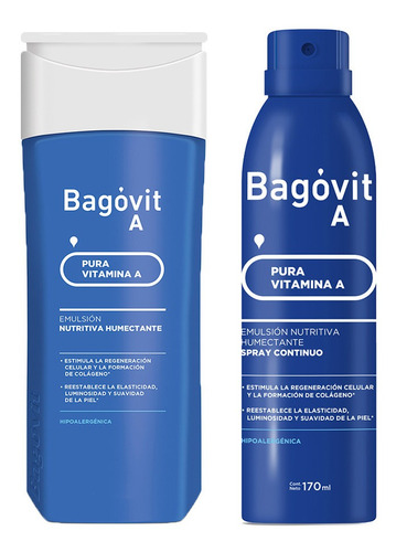 Combo Bagovit Corporal Spray Continuo + Emulsion Nutritiva