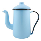 Bule De Cafe Tradicional Esmaltado 14 Mãe Ágata 1,5l Ewel Cor Azul-claro