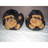 Pantuflas De Gorila Mono Peluche Muy Buena Calidad Usadas