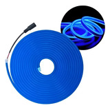Cinta Neón Led Flexible 5m- 12v Luz Azul + Transformador