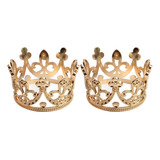 2pcs Mini Corona De Princesa Tiara De Reina Crown Hairband