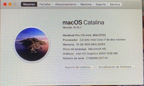 Macbook Pro 13 2012, 16 Ram 