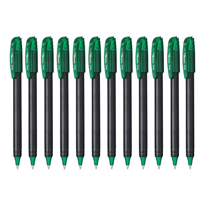 Bolígrafos Pentel Energel Stick Bl417 0.7 Mm Caja 12 Piezas Color de la tinta Verde Color del exterior Negro | Envío gratis
