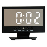 Reloj Despertador Digital Espejo Led Usb Alarma 12036 Color Blanco