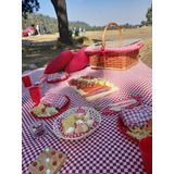 Canasta Picnic Grande Con Complementos Para 4 Personas