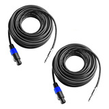 Yoico 2 Cables De Altavoz Profesional De 100 Pies A Altavoz