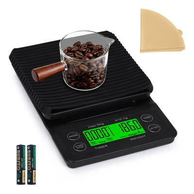 Trixter Báscula Digital Gramera Alta Precision Recargable Para Cafe Repostería Cocina Multifunción Con Temporizador 5kg Negra | MercadoLibre
