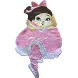 Tapete Pelucia Bailarina Menina Jully 1,30m X 70cm Big Grande Quarto Infantil Bebê Macio Fofo Várias Cores 