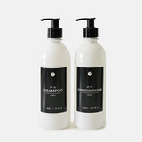 Kit Banheiro 2pçs Frascos Branco Shampoo Cond 500ml Luxo