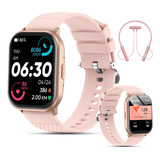 Smartwatch Mujer 2.01'' Reloj Inteligente Con Audífonos Rosa