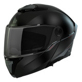 Casco Abatible Para Moto Mt Helmets Atom 2 Negro Mate Dot